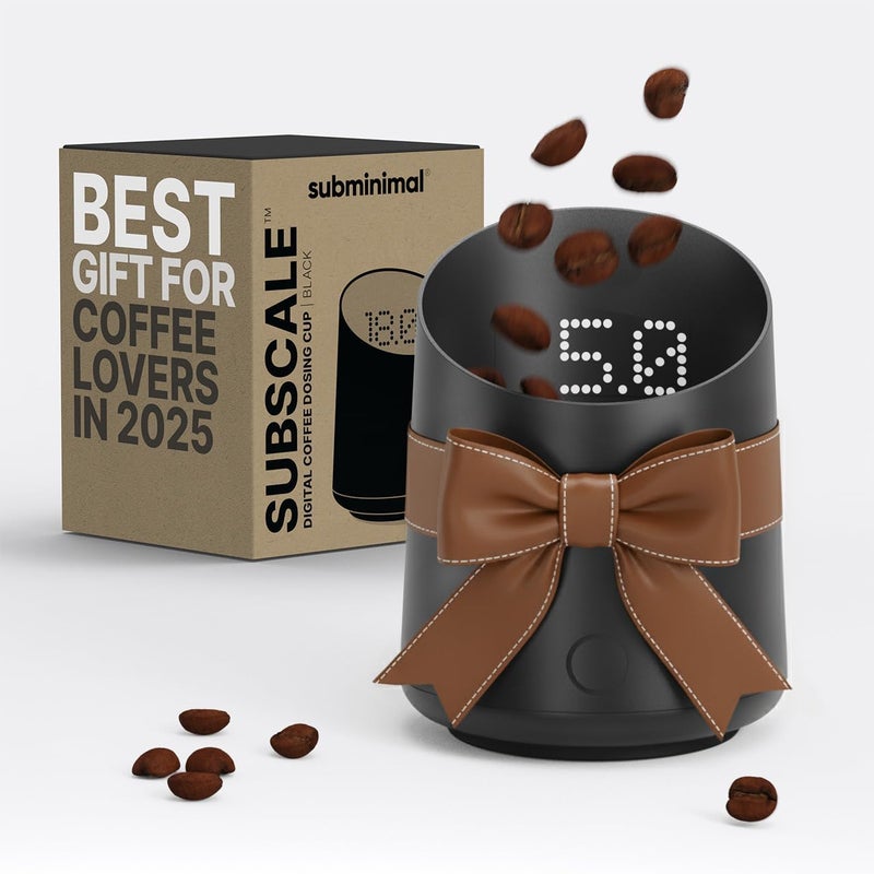 subminimal Subscale Digital Dosing Cup with LED Display – Sleek & Precise Scale - Dosing & Brewing Accessories, Measures Coffee Grounds for Espresso - Black - Image 1